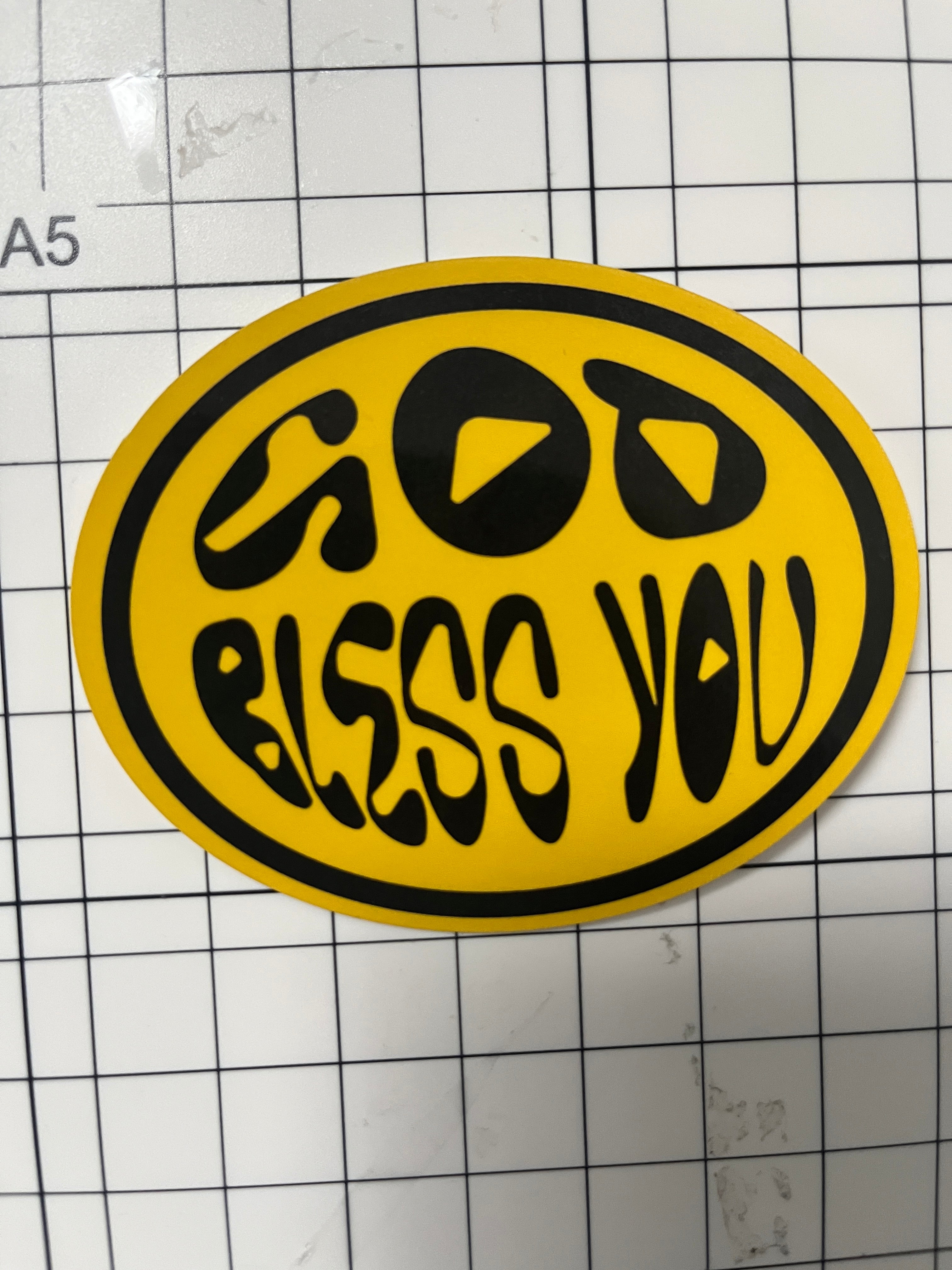 God Bless You Sticker