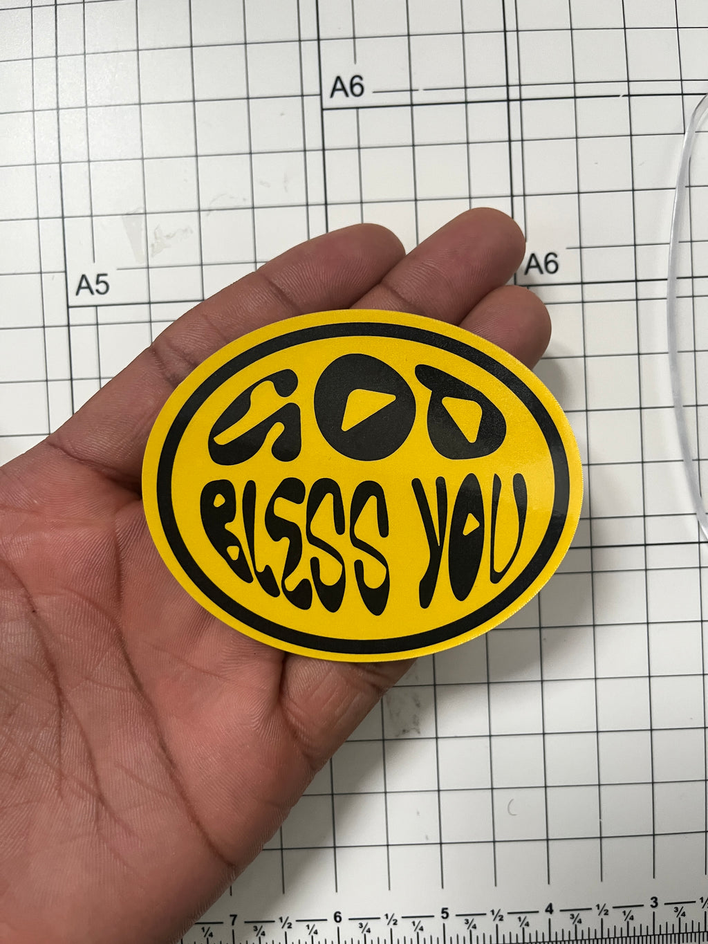 God Bless You Sticker