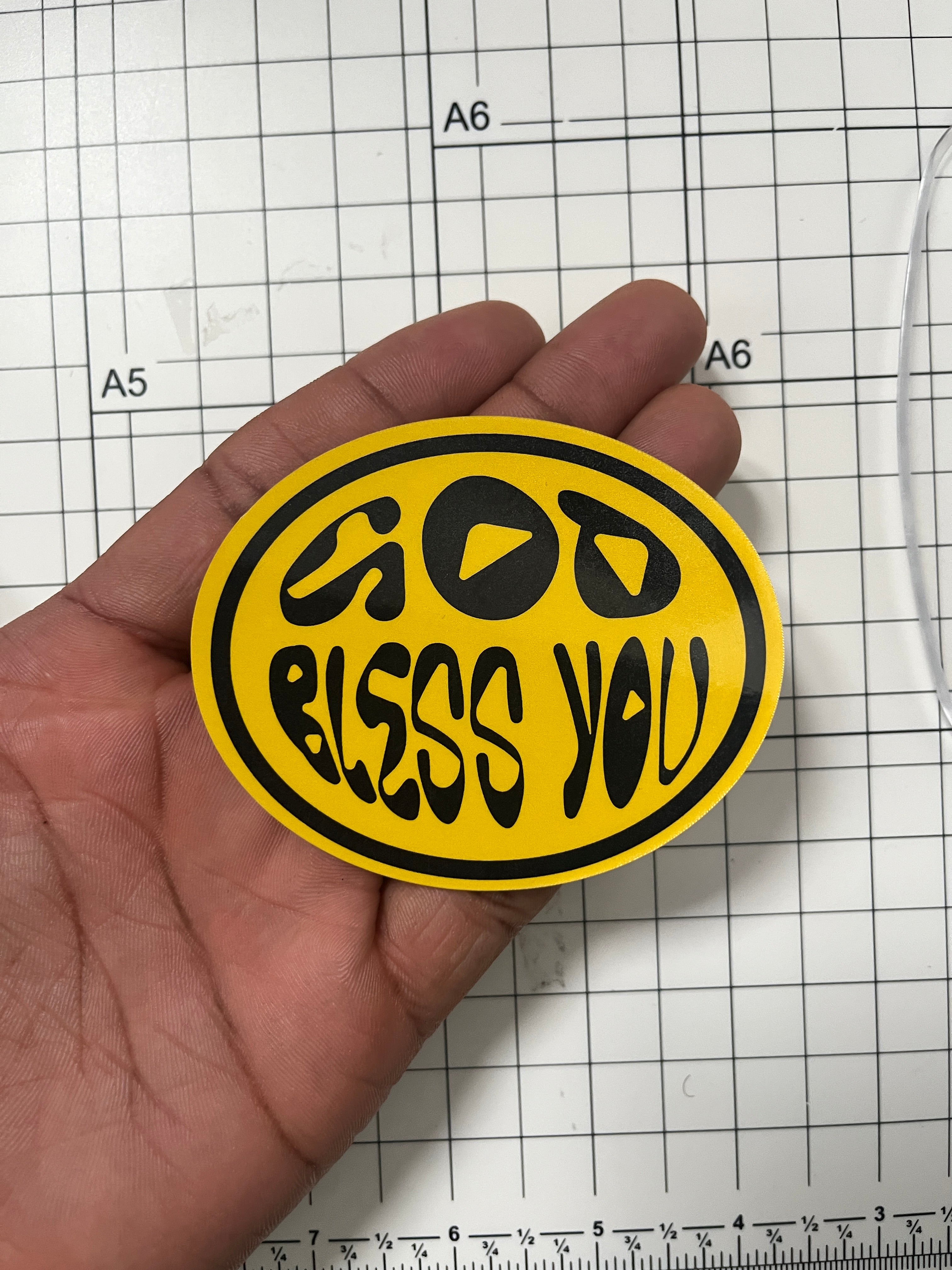 God Bless You Sticker