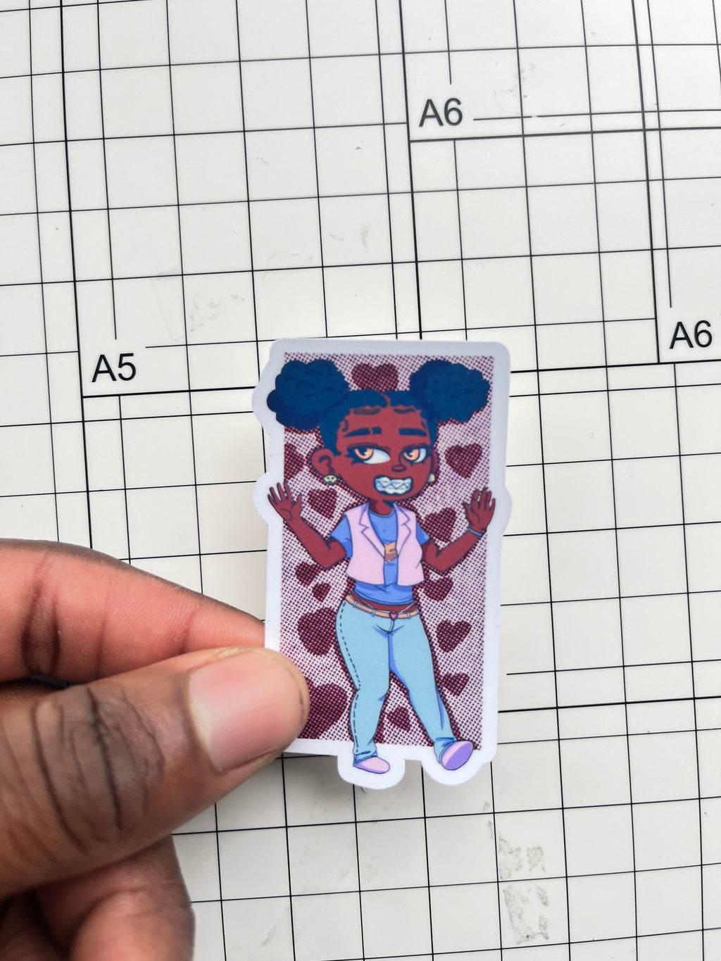 Black Chibi-Girl Sticker