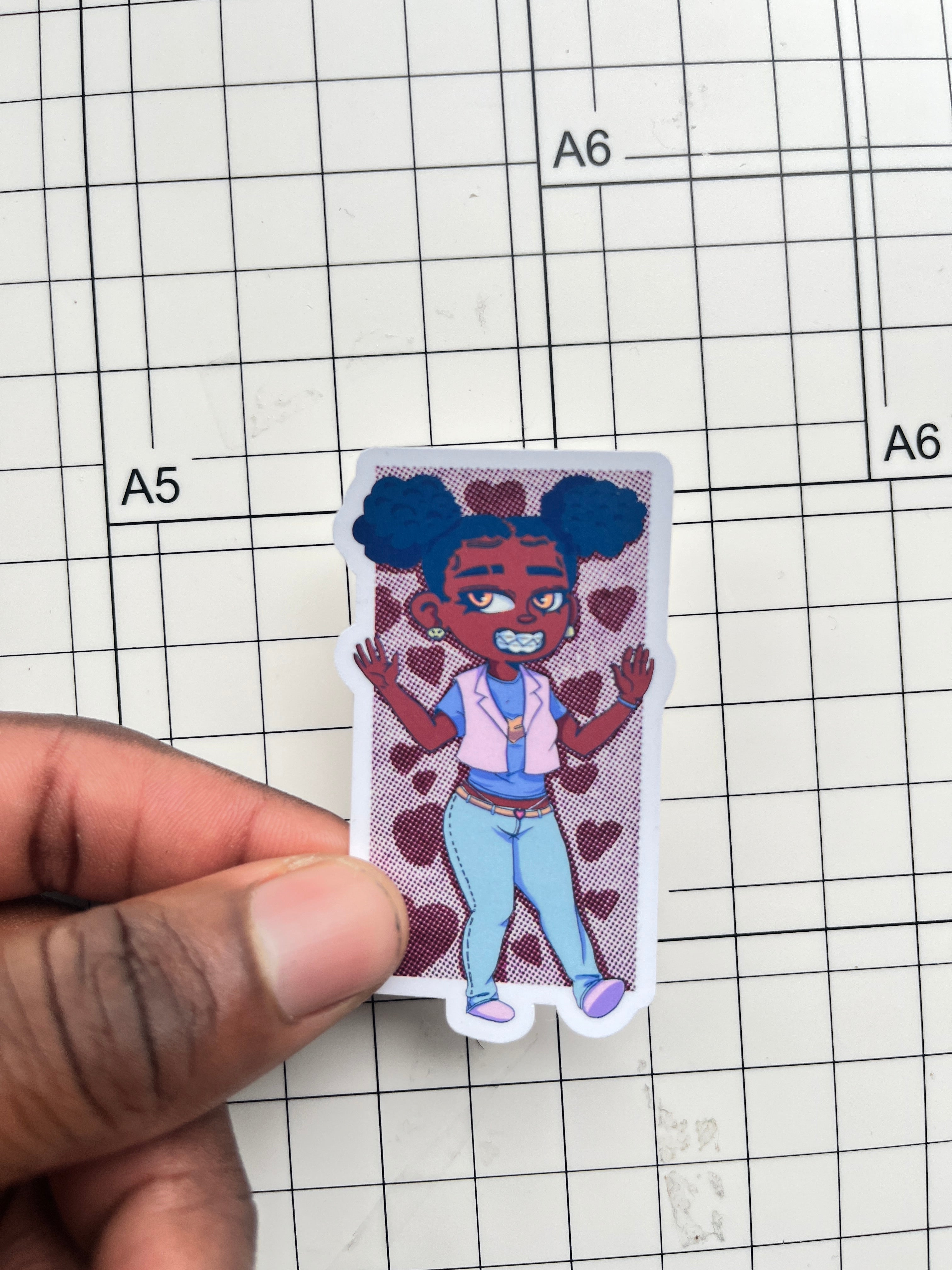 Black Chibi-Girl Sticker
