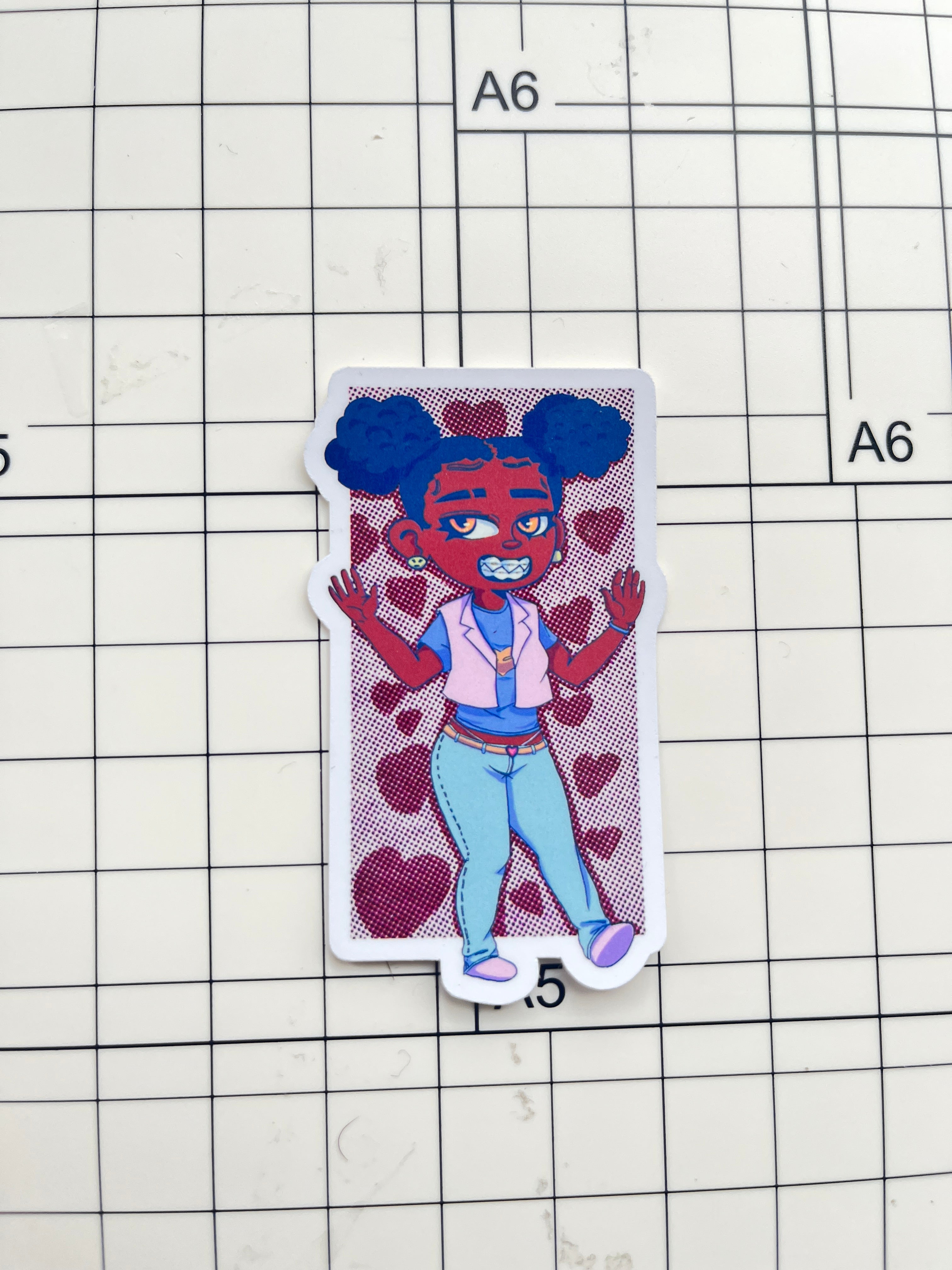 Black Chibi-Girl Sticker