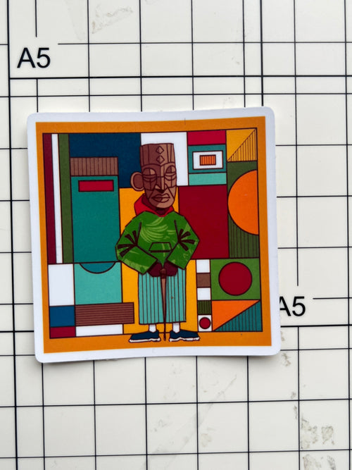African Mask Sticker