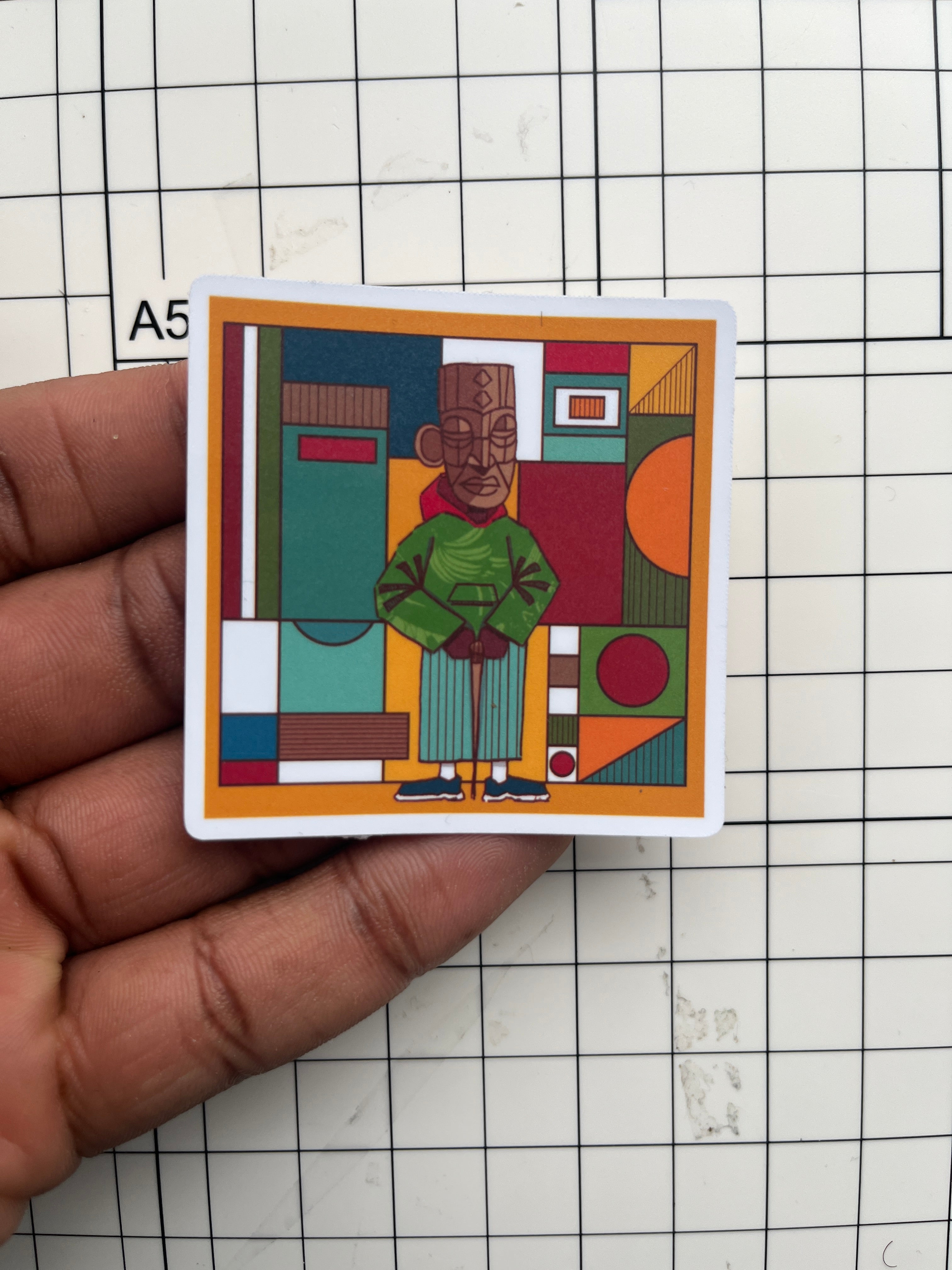 African Mask Sticker