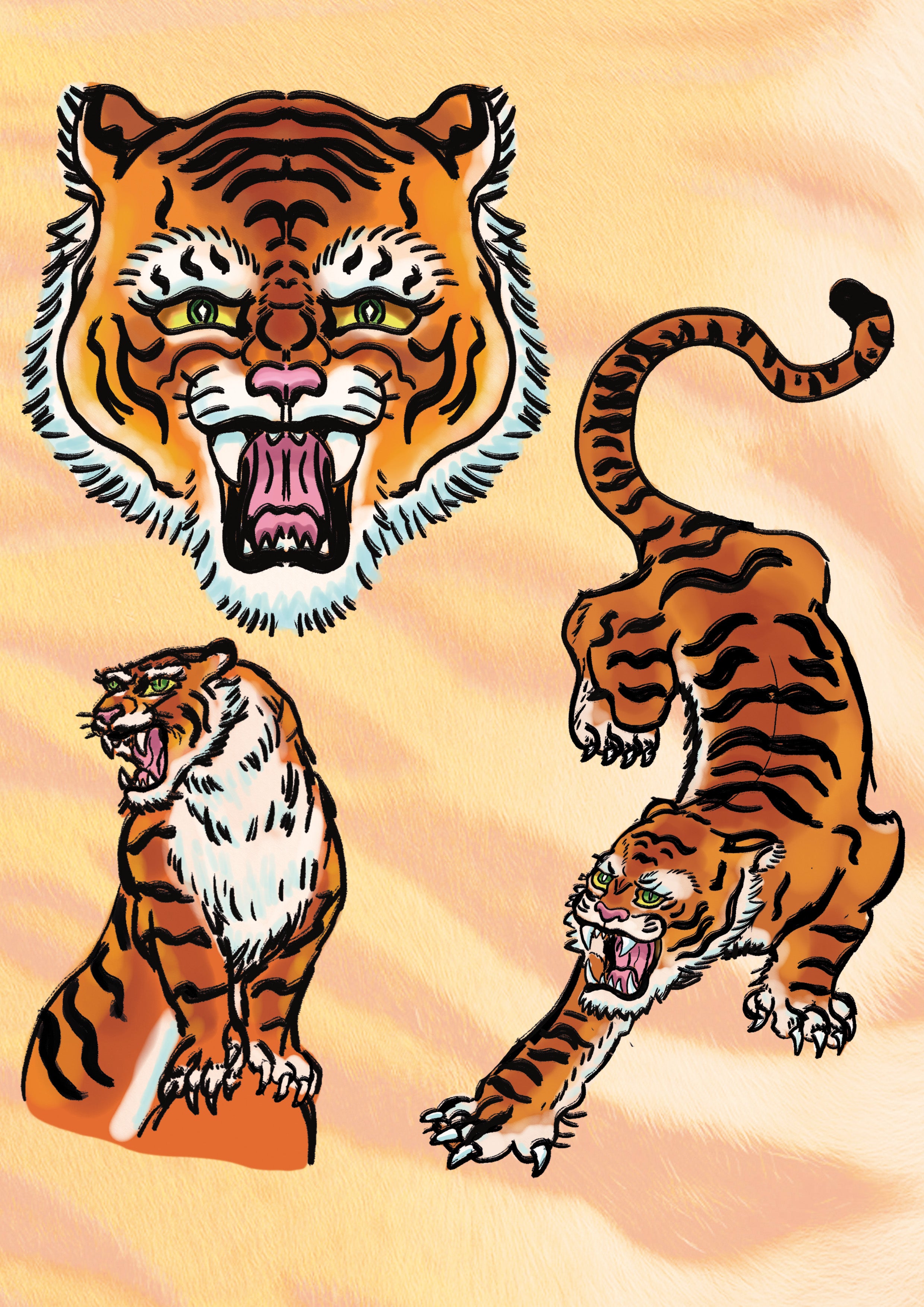 Furious Tiger Print