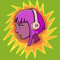 Y2k Headphones Girl Sticker