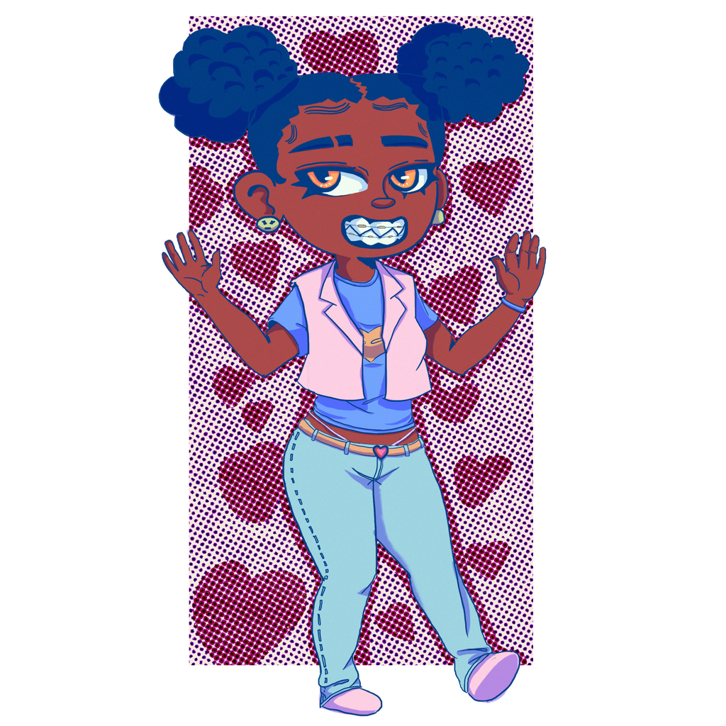 Black Chibi-Girl Sticker