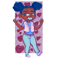 Black Chibi-Girl Sticker