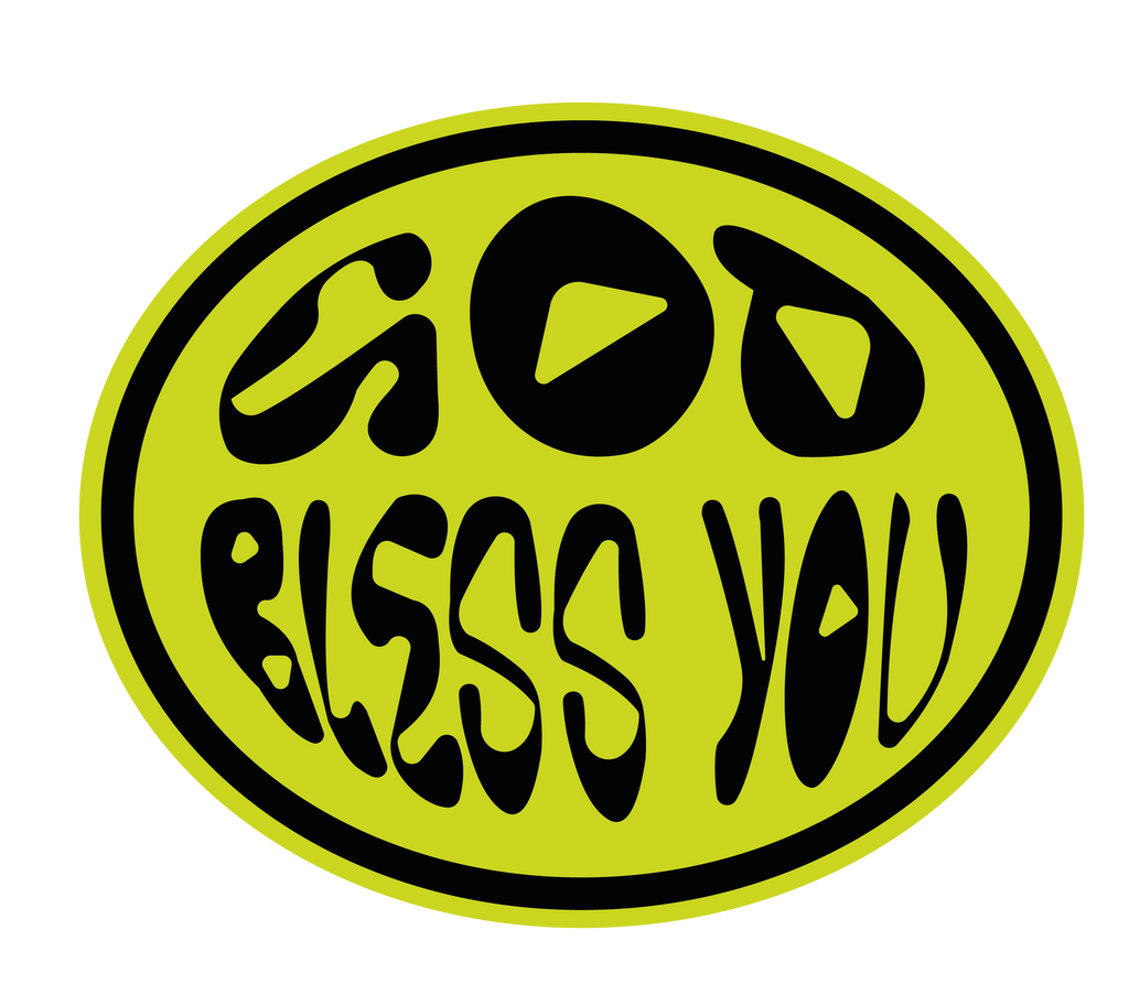 God Bless You Sticker