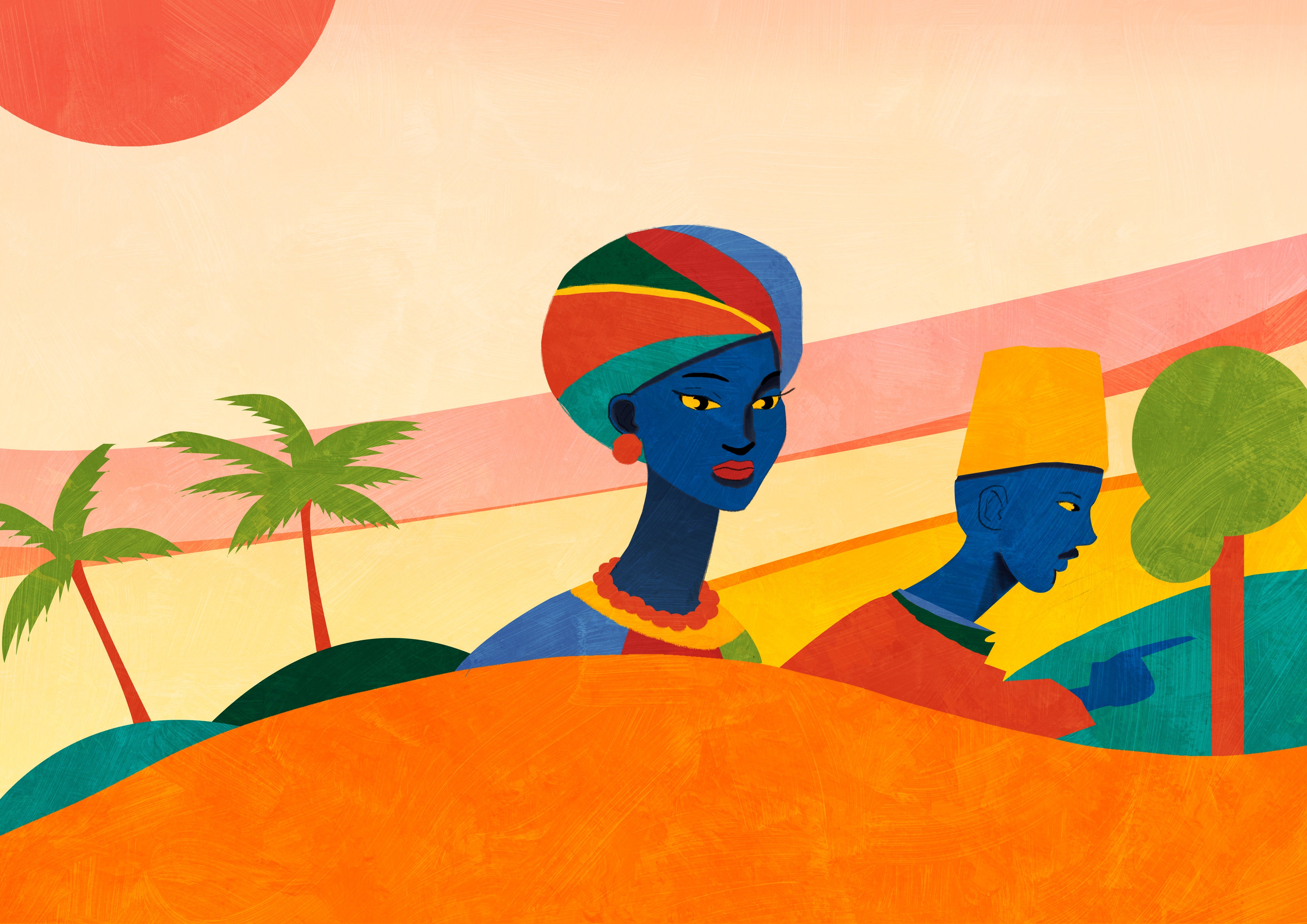 Afro Wave Print