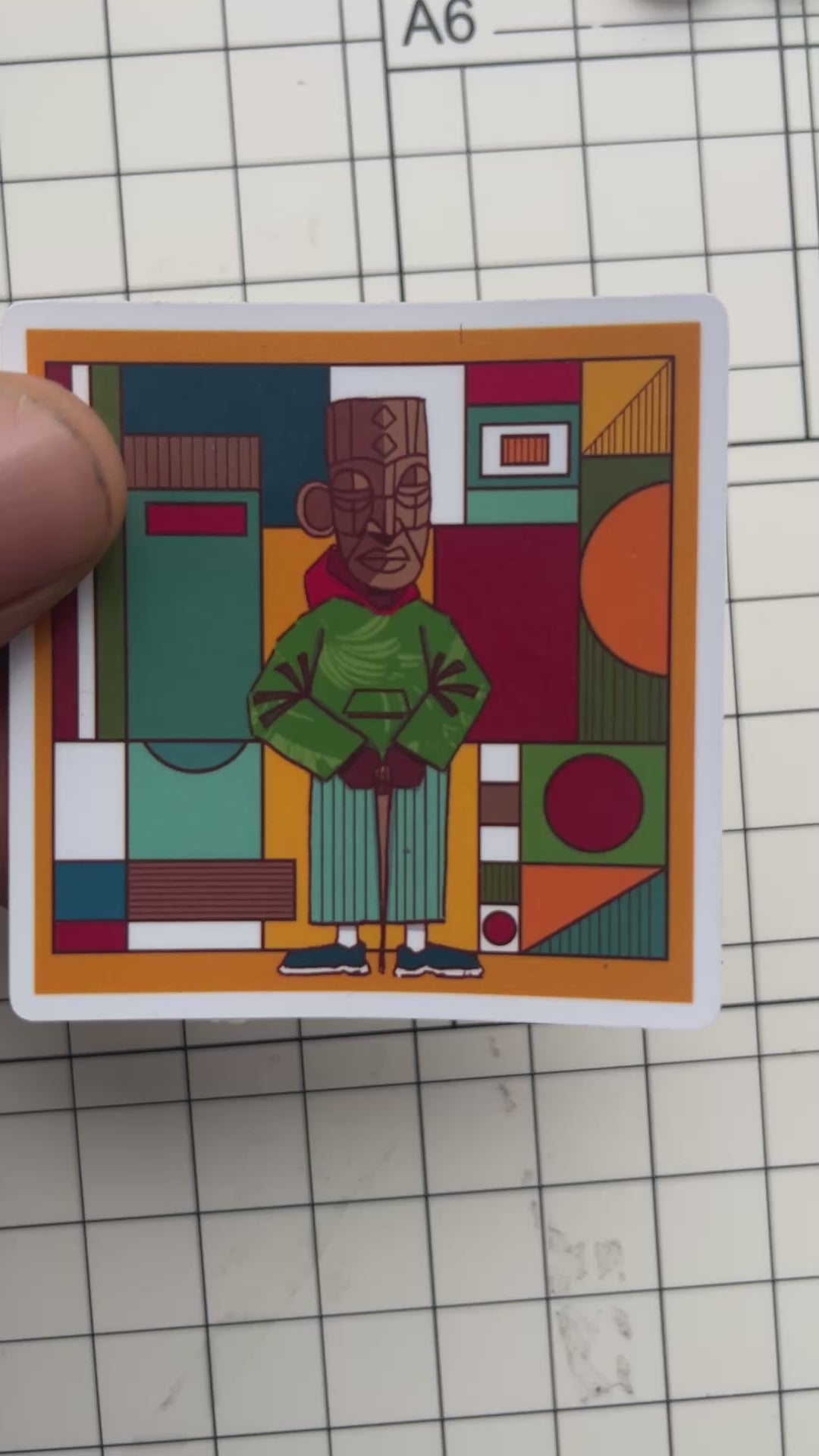 African Mask Sticker