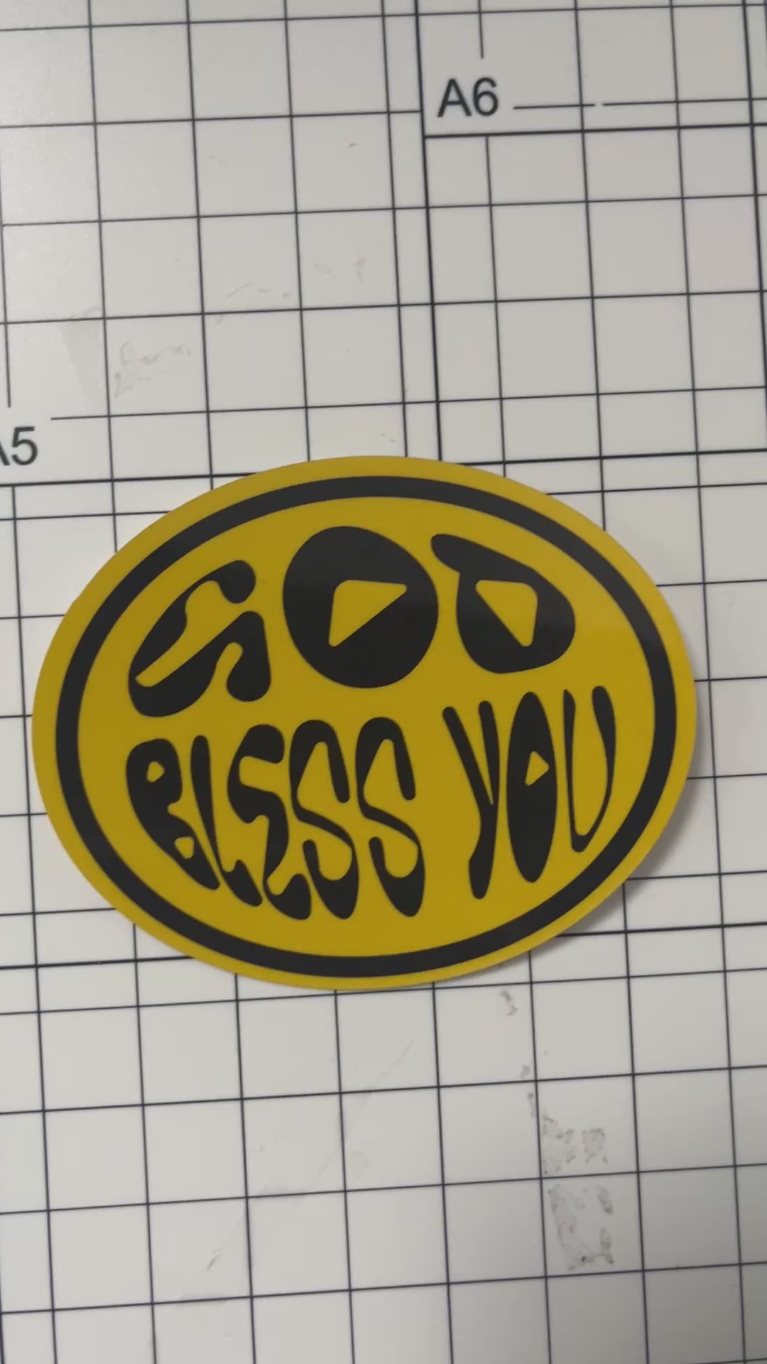 God Bless You Sticker