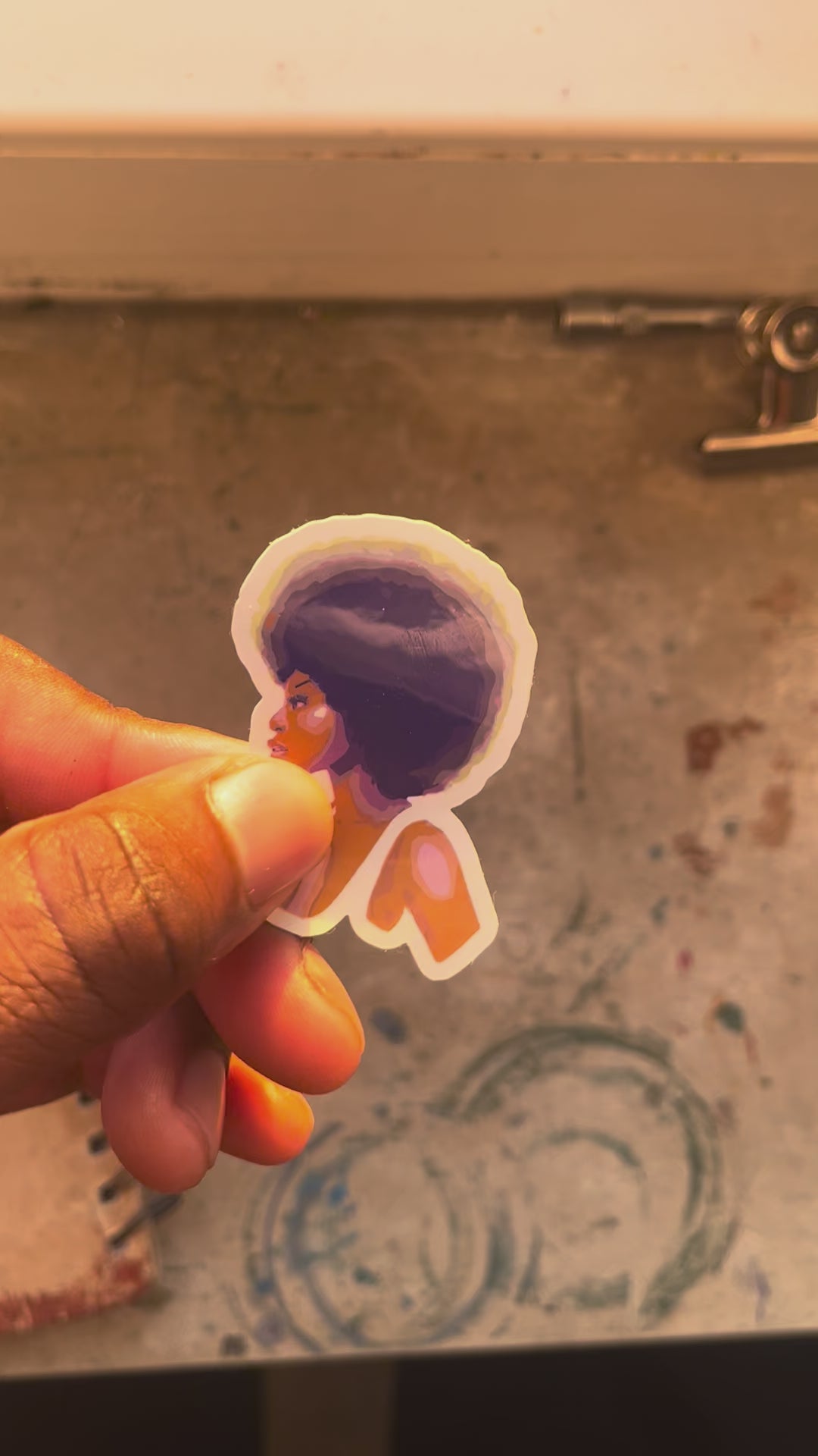 Afro-Girl Sticker