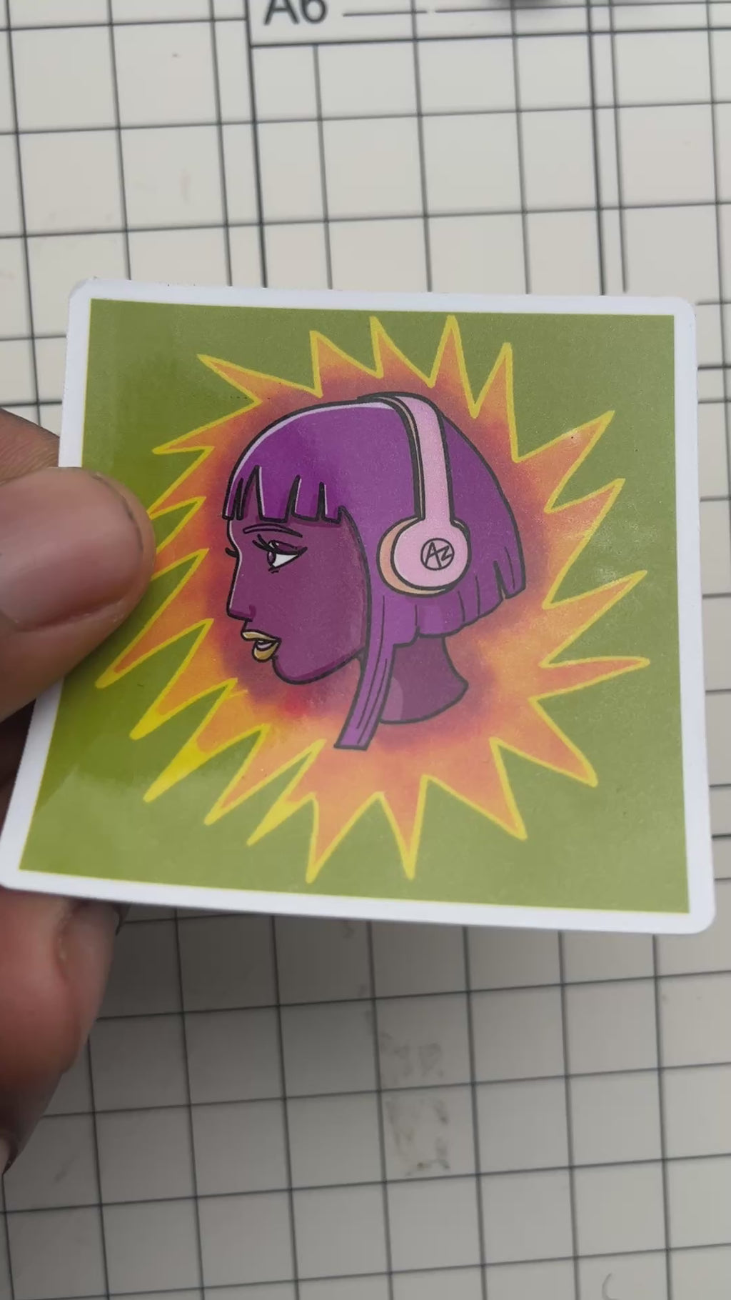 Y2k Headphones Girl Sticker