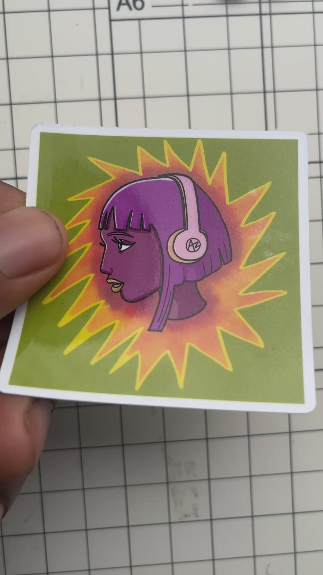Y2k Headphones Girl Sticker