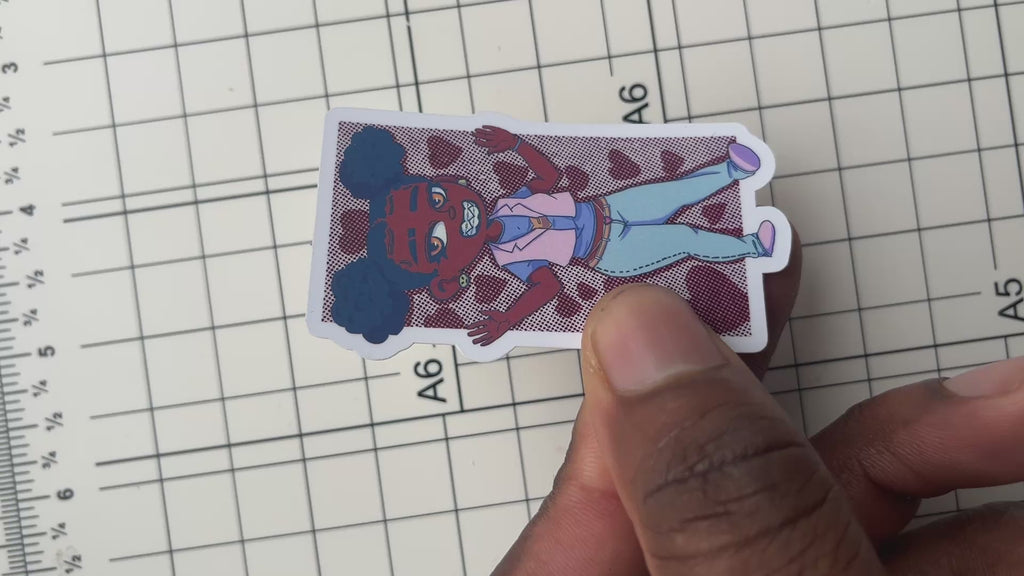 Black Chibi-Girl Sticker
