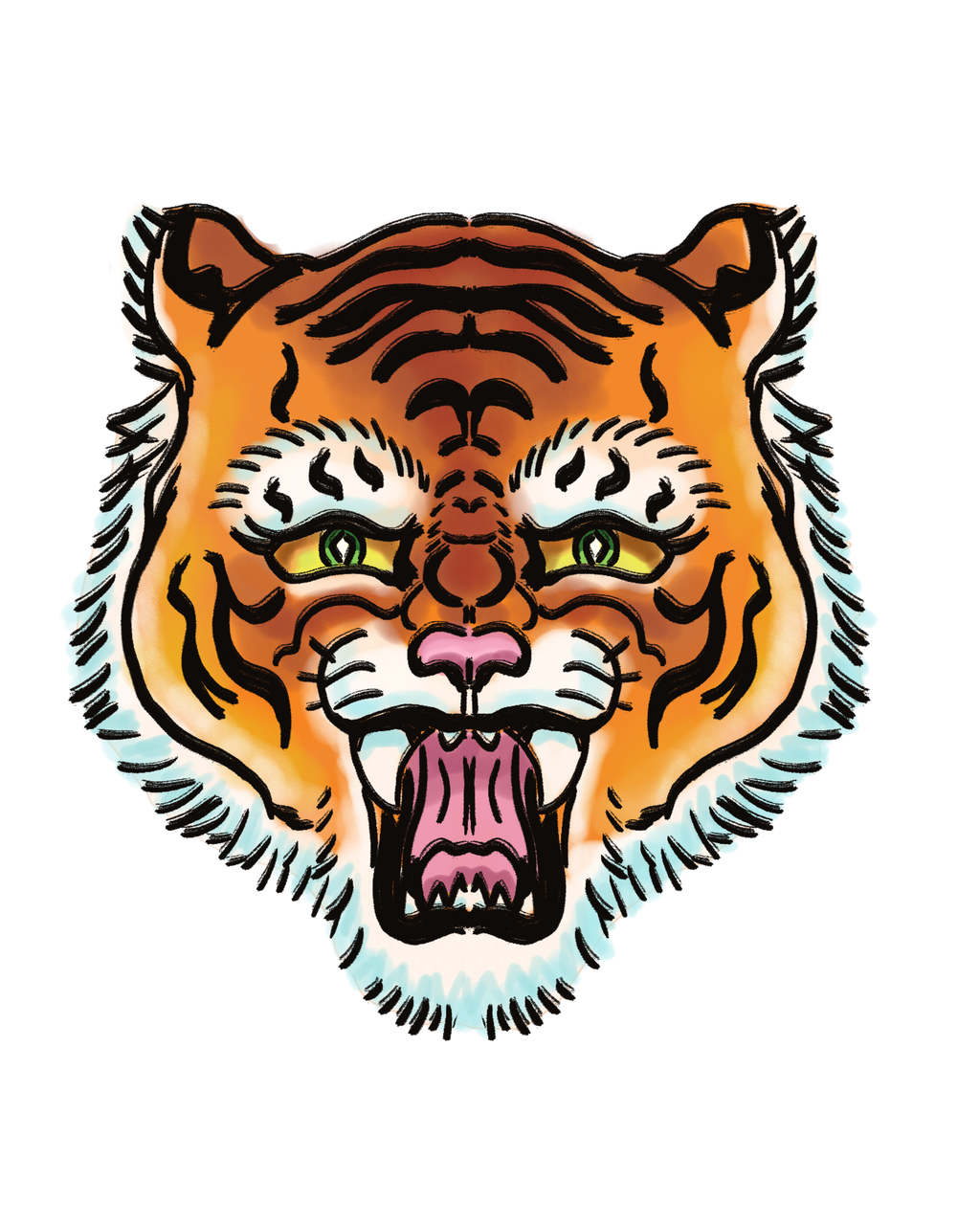 Furious Tiger Sticker