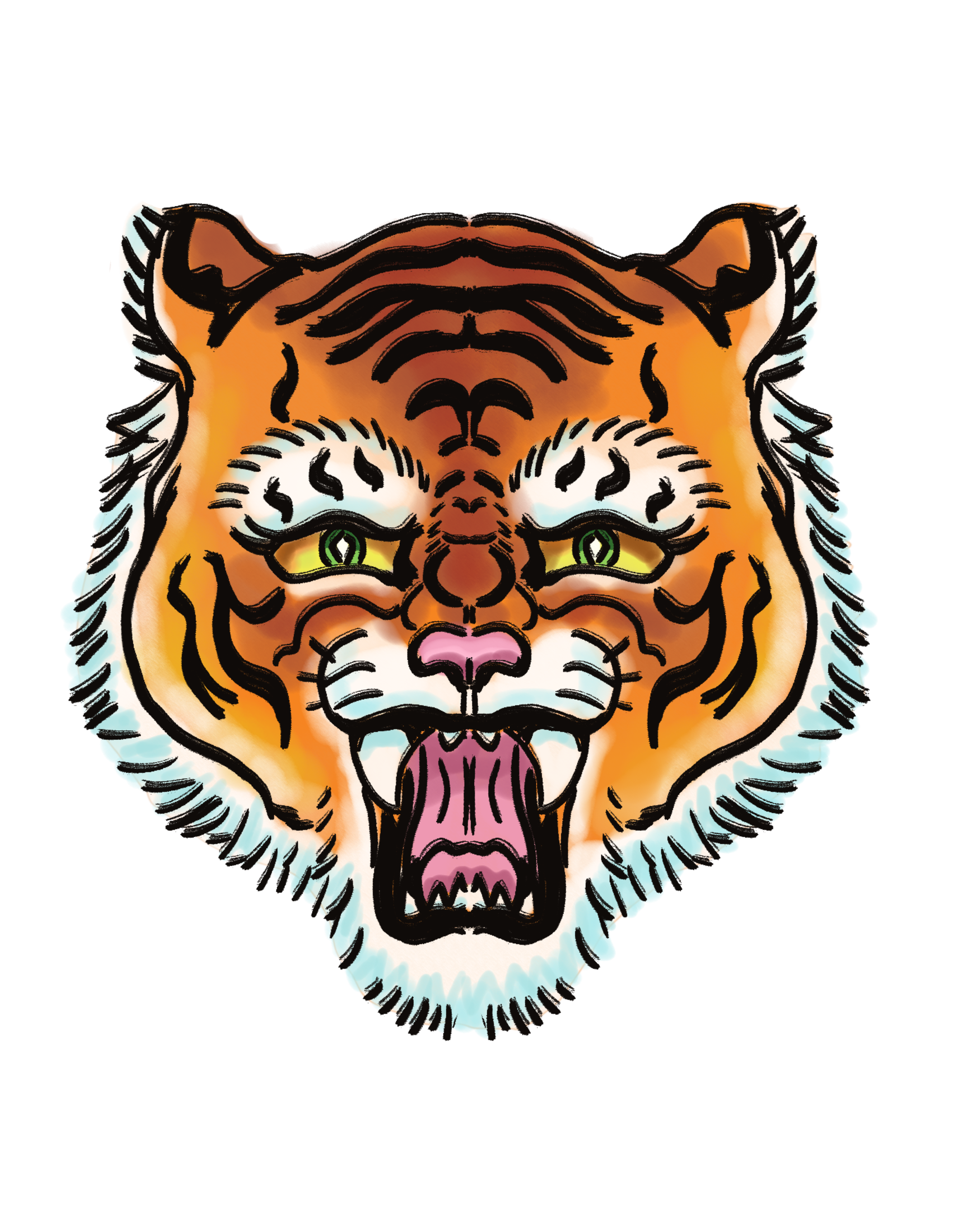 Furious Tiger Sticker